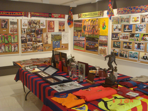 Exposició d’objectes, fotografies i cartells del Barça